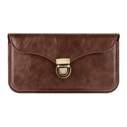 6.7-inch Phone Waist Bag Horizontal Belt Holster PU Leather Smartphone Case Pouch