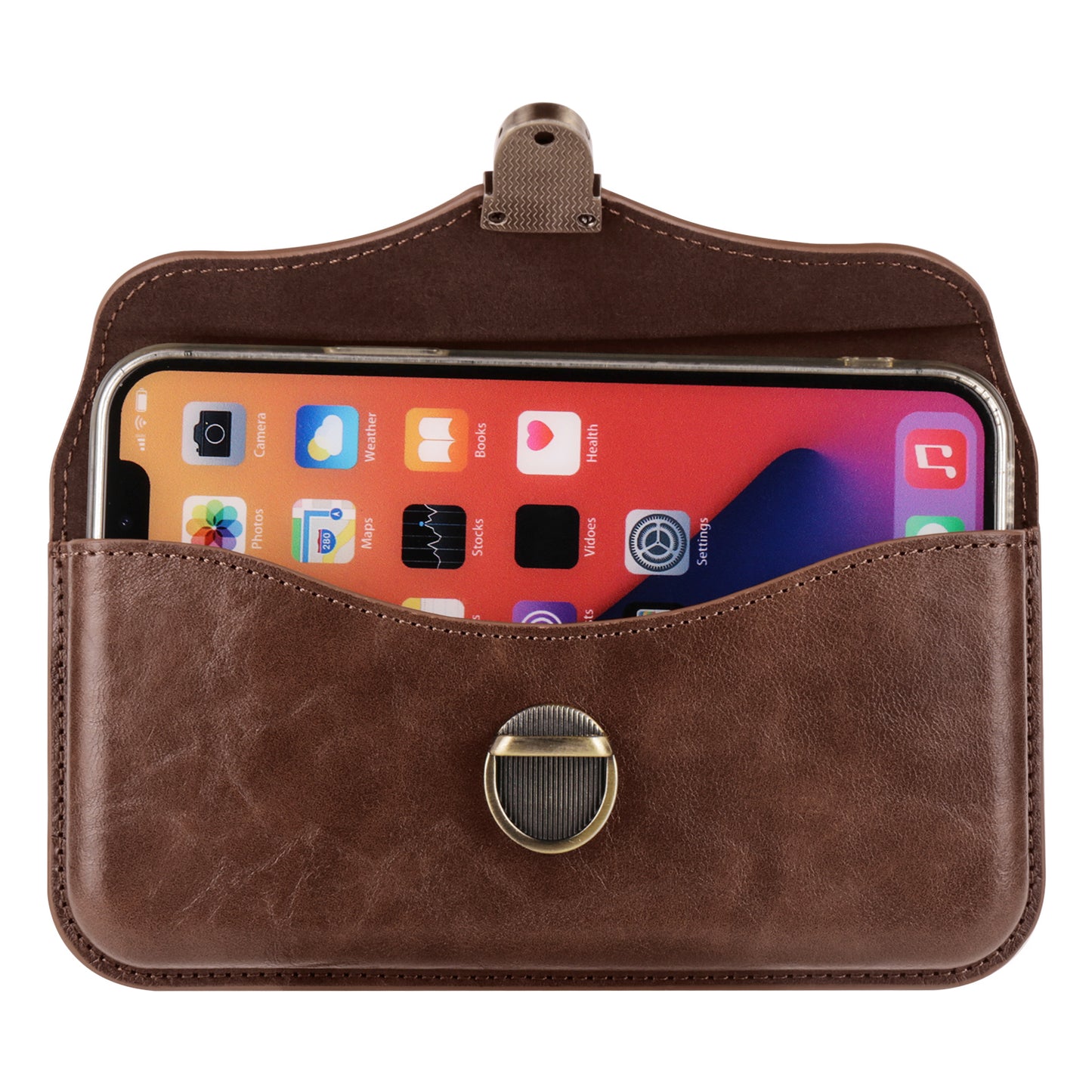 6.7-inch Phone Waist Bag Horizontal Belt Holster PU Leather Smartphone Case Pouch