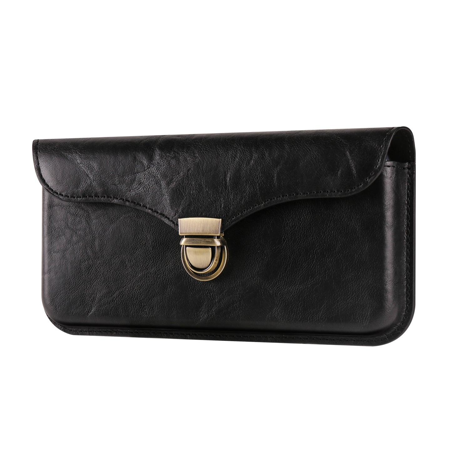 6.7-inch Phone Waist Bag Horizontal Belt Holster PU Leather Smartphone Case Pouch