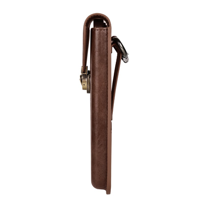 6.1-inch Vertical Phone Waist Bag PU Leather Belt Holster Universal Phone Pouch