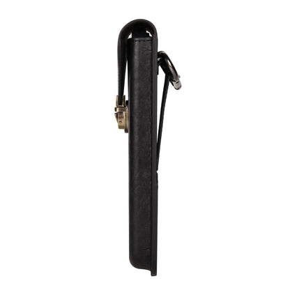 6.1-inch Vertical Phone Waist Bag PU Leather Belt Holster Universal Phone Pouch