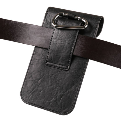 6.1-inch Vertical Phone Waist Bag PU Leather Belt Holster Universal Phone Pouch