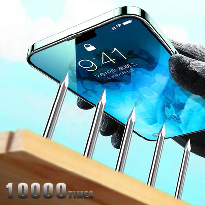 For iPhone 15 Pro Max Full Coverage Tempered Glass Film Shatterproof HD Screen Protector with Anti-dust Net
