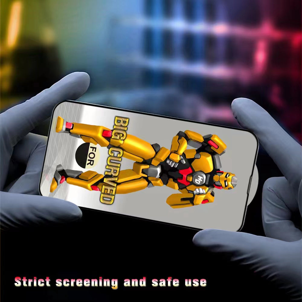 For iPhone 15 HD Clear Tempered Glass Film Full Cover Big Arc Edges Anti-Scratch Screen Protector