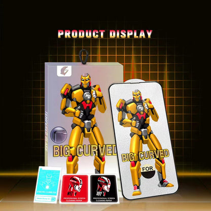 For iPhone 15 HD Clear Tempered Glass Film Full Cover Big Arc Edges Anti-Scratch Screen Protector
