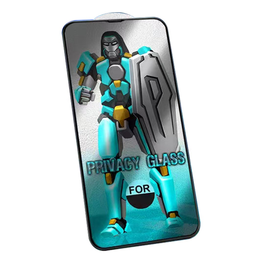 For iPhone 15 Pro Max MechWarrior 28 Degrees Anti-spy Tempered Glass Film Anti-explosion Screen Protector