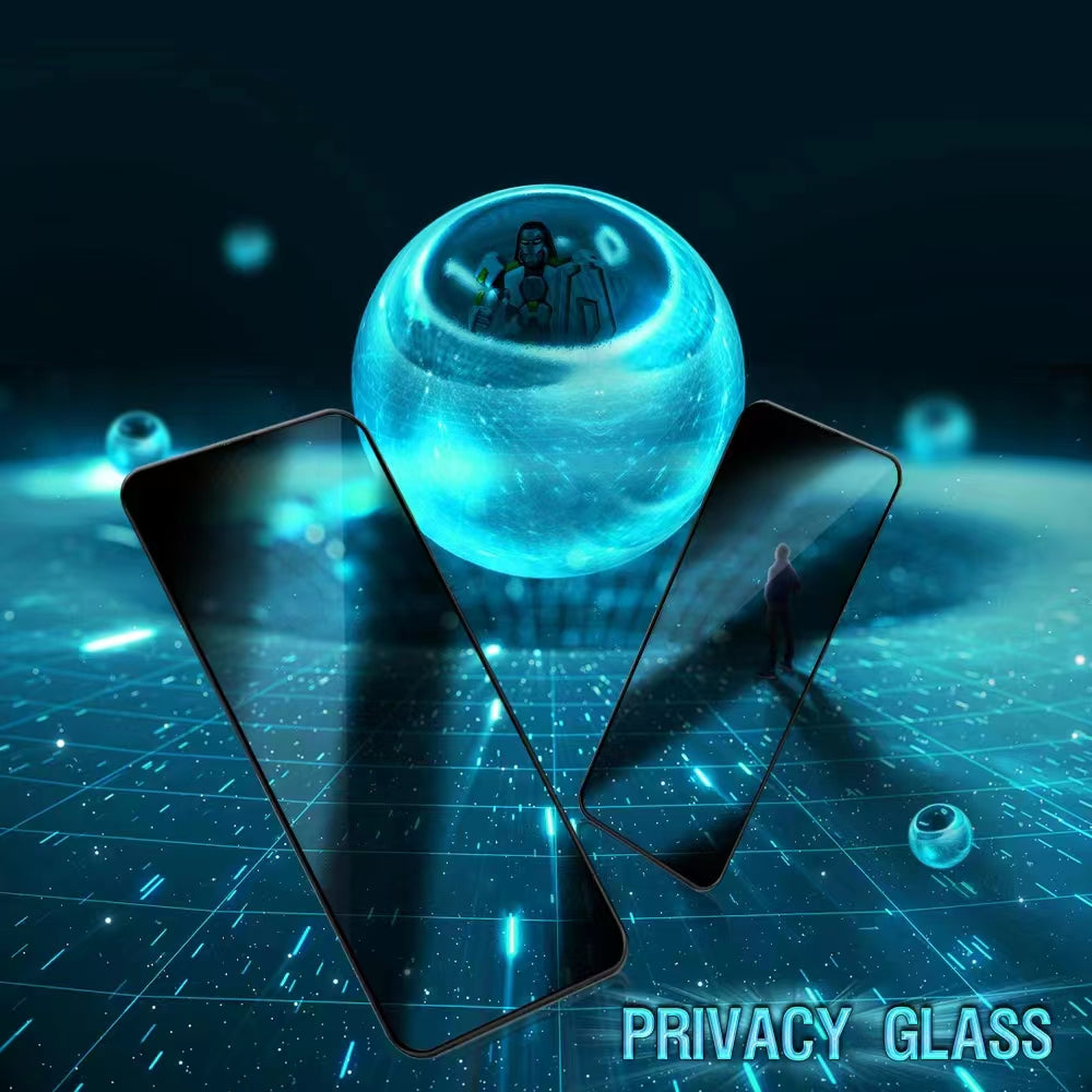 For iPhone 15 Pro Max MechWarrior 28 Degrees Anti-spy Tempered Glass Film Anti-explosion Screen Protector