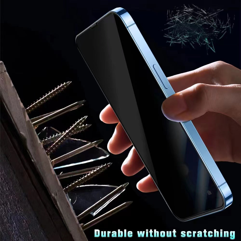For iPhone 15 Pro Max MechWarrior 28 Degrees Anti-spy Tempered Glass Film Anti-explosion Screen Protector