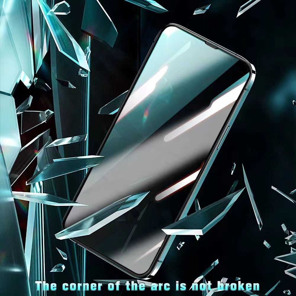 For iPhone 15 Pro Max MechWarrior 28 Degrees Anti-spy Tempered Glass Film Anti-explosion Screen Protector