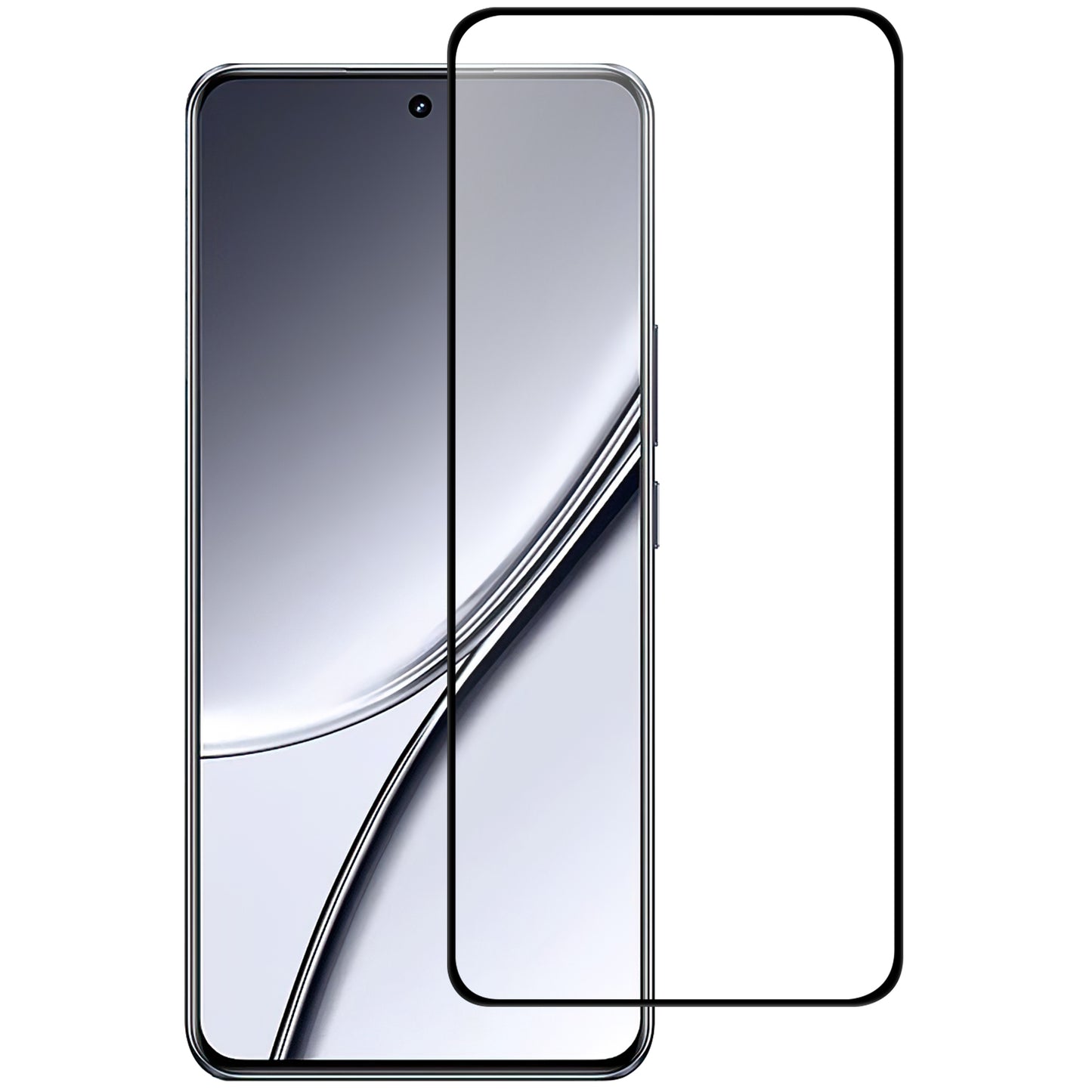 For Realme GT5 5G Screen Protector Black Edge Full Glue Clear AGC Glass Screen Covering Film