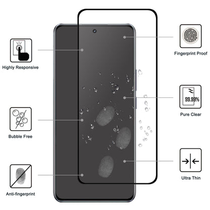 For Realme GT5 5G Screen Protector Black Edge Full Glue Clear AGC Glass Screen Covering Film