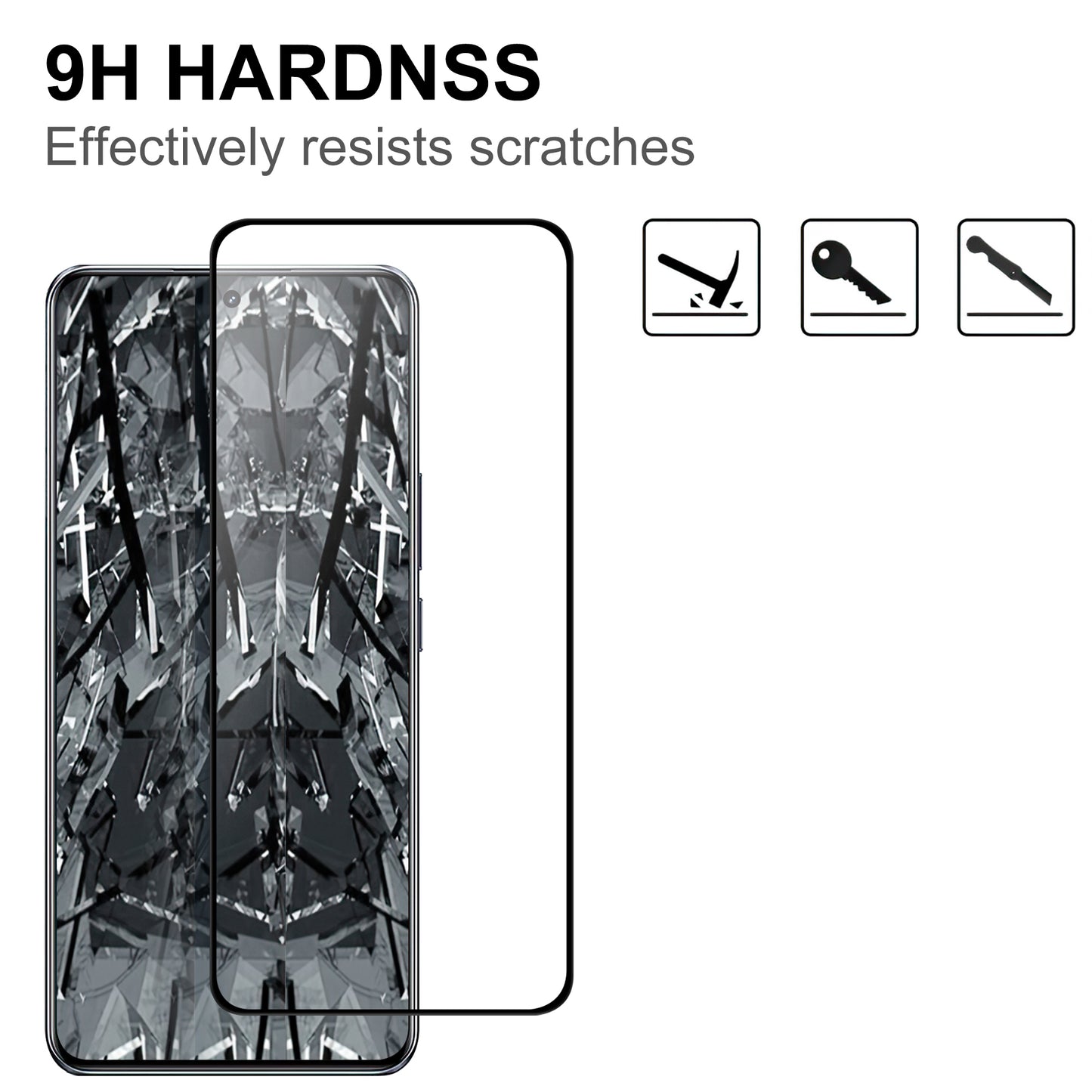 For Realme GT5 5G Screen Protector Black Edge Full Glue Clear AGC Glass Screen Covering Film