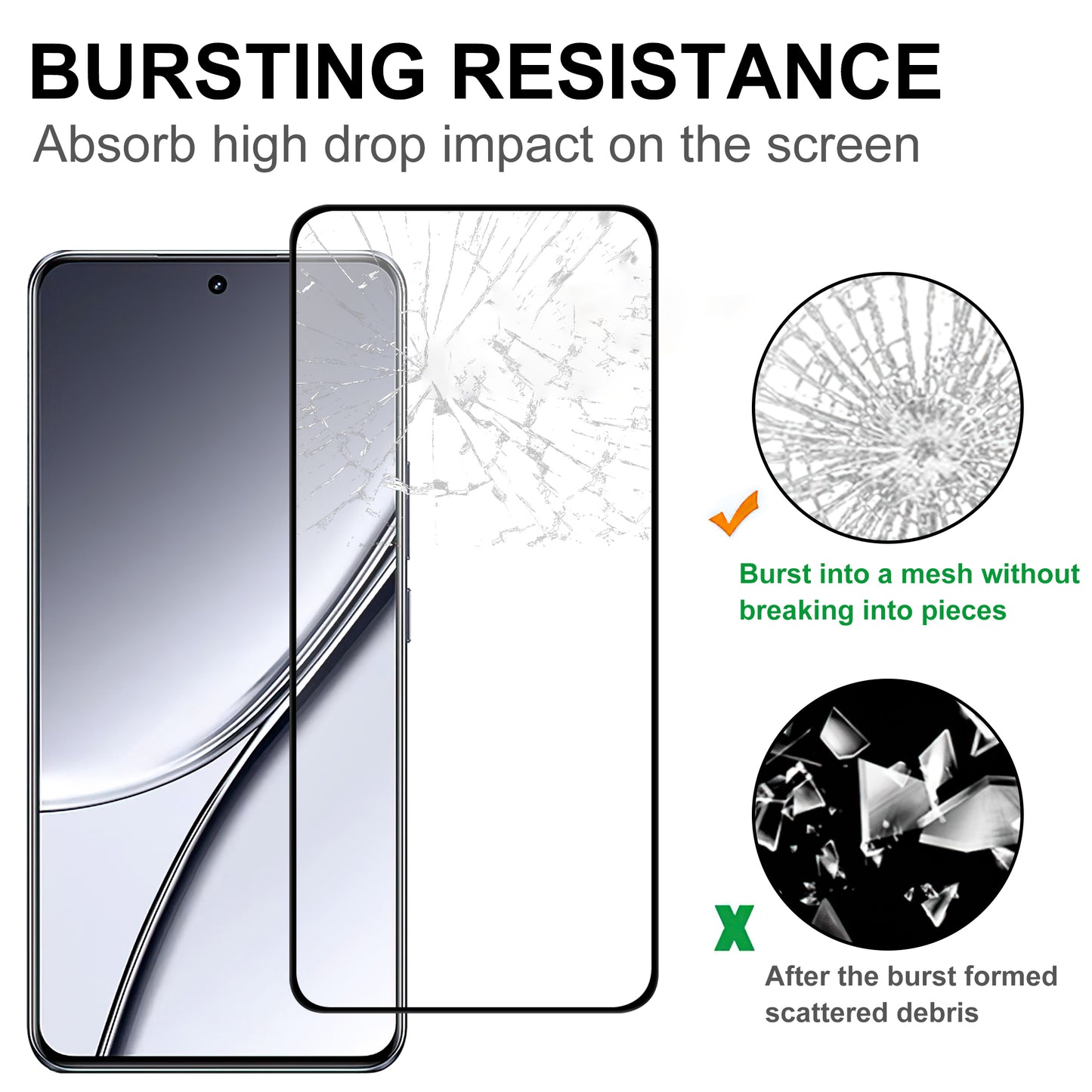 For Realme GT5 5G Screen Protector Black Edge Full Glue Clear AGC Glass Screen Covering Film