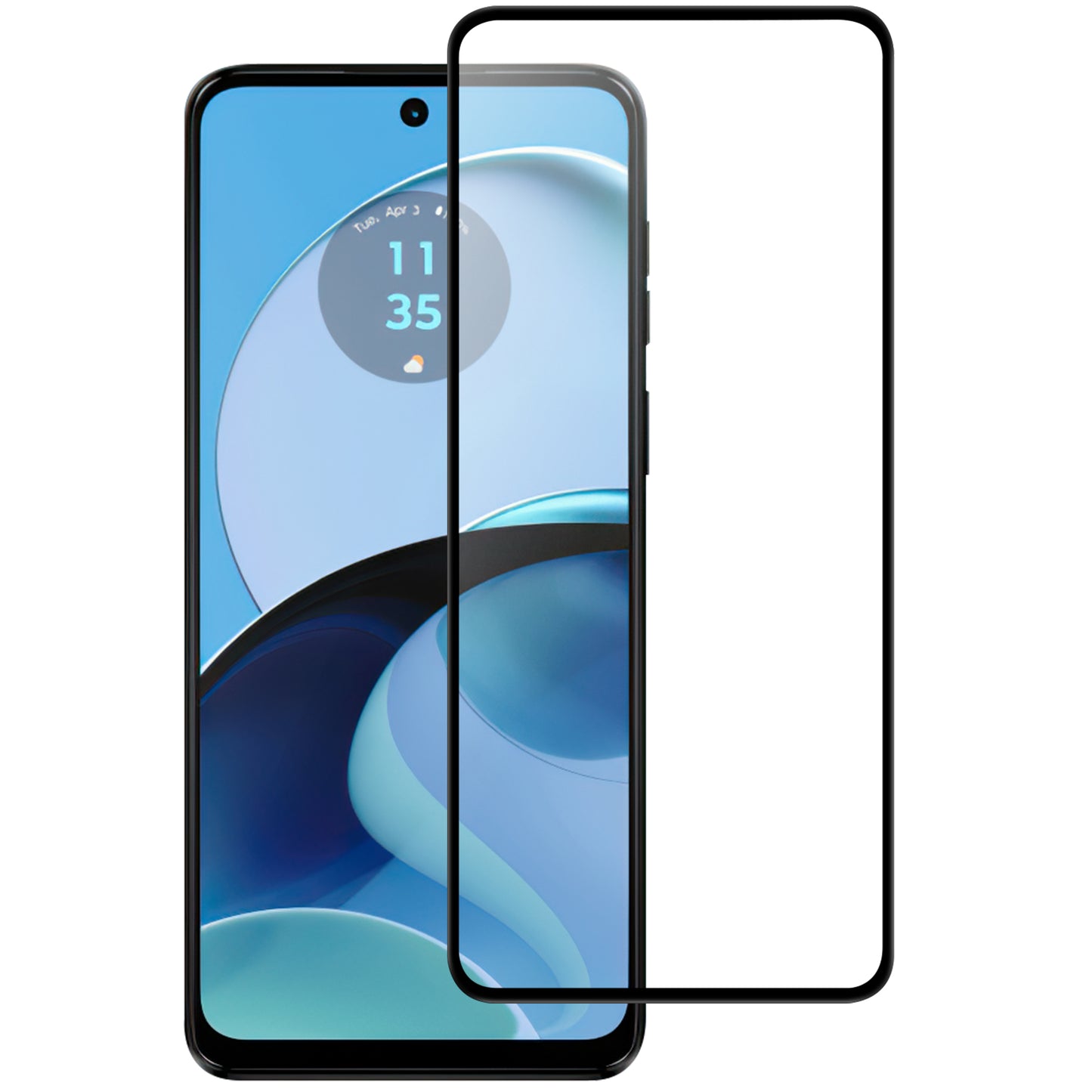 For Motorola Moto G14 4G Black Edge Full Glue Cell Phone Screen Protector Clear AGC Glass Screen Covering Film