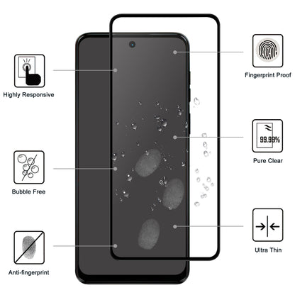For Motorola Moto G14 4G Black Edge Full Glue Cell Phone Screen Protector Clear AGC Glass Screen Covering Film