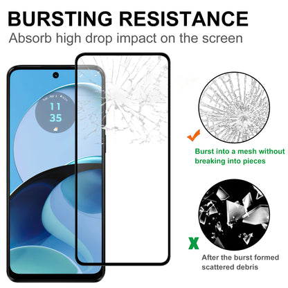 For Motorola Moto G14 4G Black Edge Full Glue Cell Phone Screen Protector Clear AGC Glass Screen Covering Film