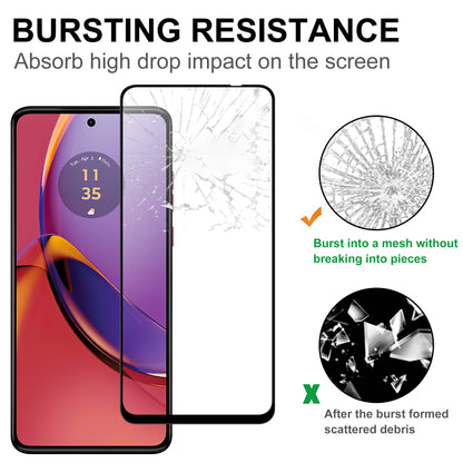 For Motorola Moto G84 5G AGC Glass Screen Covering Film Black Edge Full Glue Clear Phone Screen Protector
