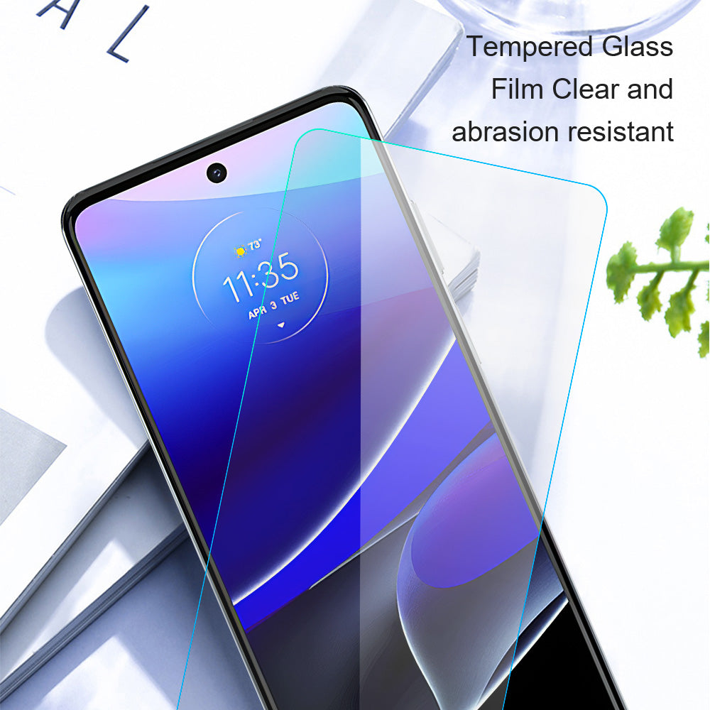 AMORUS For Motorola Moto G54 5G High Aluminum-silicon Glass Screen Protector 2.5D Arc Edge Screen Film