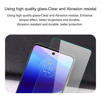 AMORUS For Motorola Moto G54 5G High Aluminum-silicon Glass Screen Protector 2.5D Arc Edge Screen Film