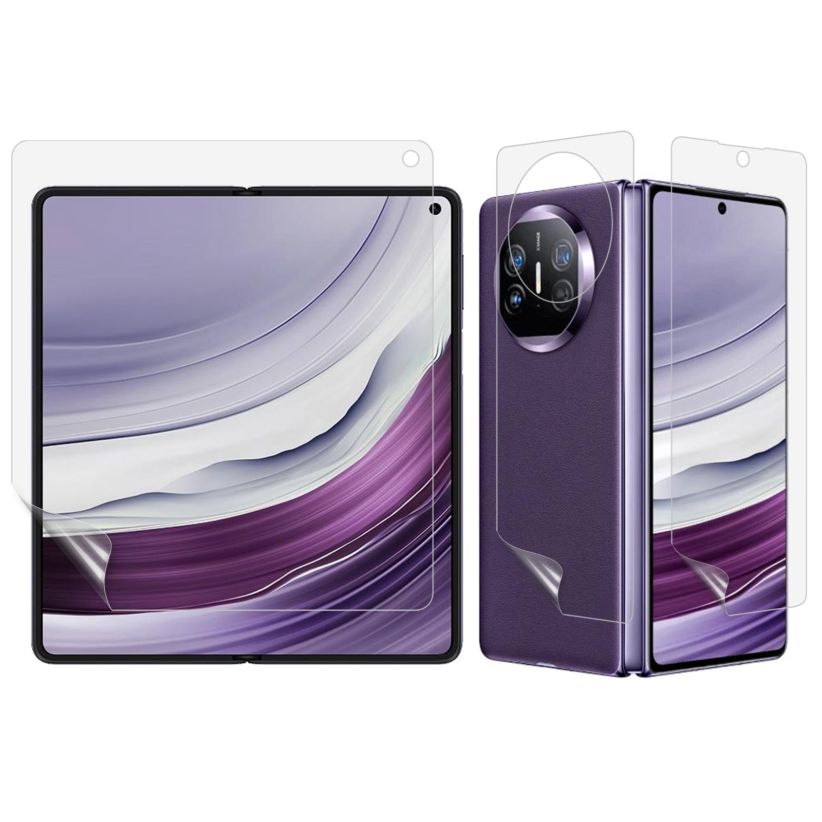 1 Set Protective Film for Huawei Mate X5 , Inside + Front + Back Full Cover TPU+PET Hydrogel Film
