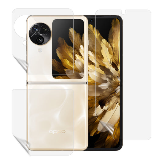 For Oppo Find N3 Flip 5G 1 Set Front Full Screen Protector + Back Film TPU+PET Hydrogel Film