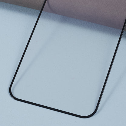 For iPhone 15 Plus Purple Light Full Screen Protector Black Edge Silk Printing Dispensing Glue Tempered Glass Film