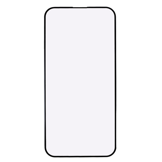 For iPhone 15 Pro Max Purple Light Tempered Glass Full Screen Protector Black Edge Silk Printing Dispensing Glue Film