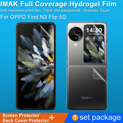 IMAK Hydrogel III For Oppo Find N3 Flip 5G 1 Set Front Screen Back Protector Soft TPU Film