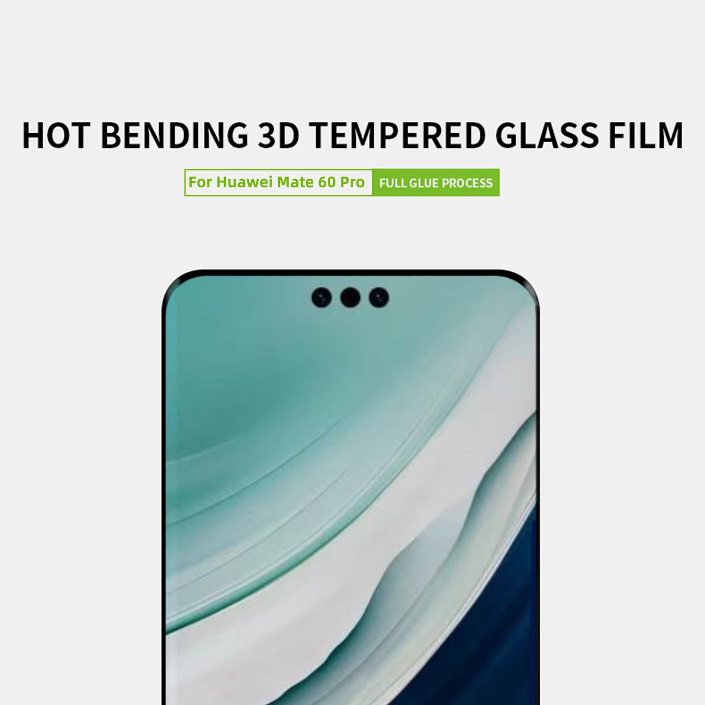 PINWUYO 3D Curved Tempered Glass Film for Huawei Mate 60 Pro / 60 Pro+ Screen Protector Hot Bending Film