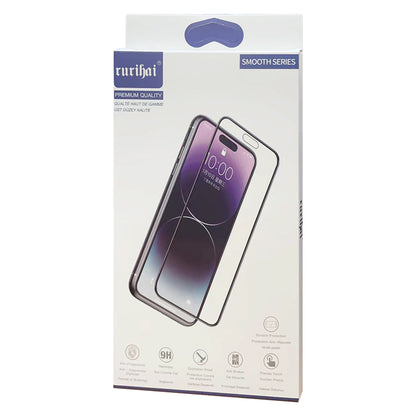RURIHAI For iPhone 15 Pro AGC Glass Screen Protector Dust-free Install Shatterproof Clear Film