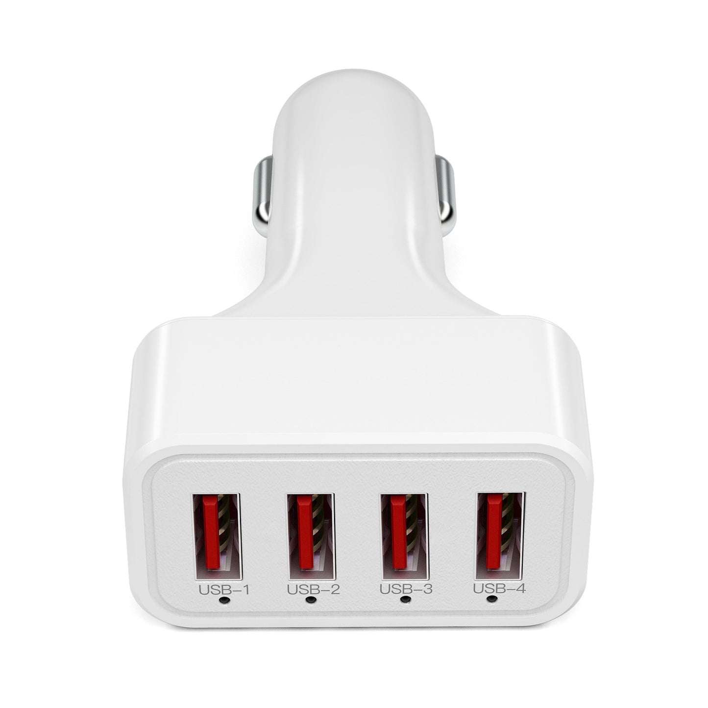 K2 4 USB Ports Car Charger PC+ABS Mobile Phone Tablet Charging Power Adapter (CE Certified)