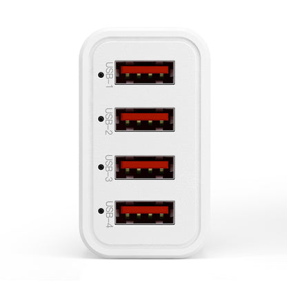K2 4 USB Ports Car Charger PC+ABS Mobile Phone Tablet Charging Power Adapter (CE Certified)