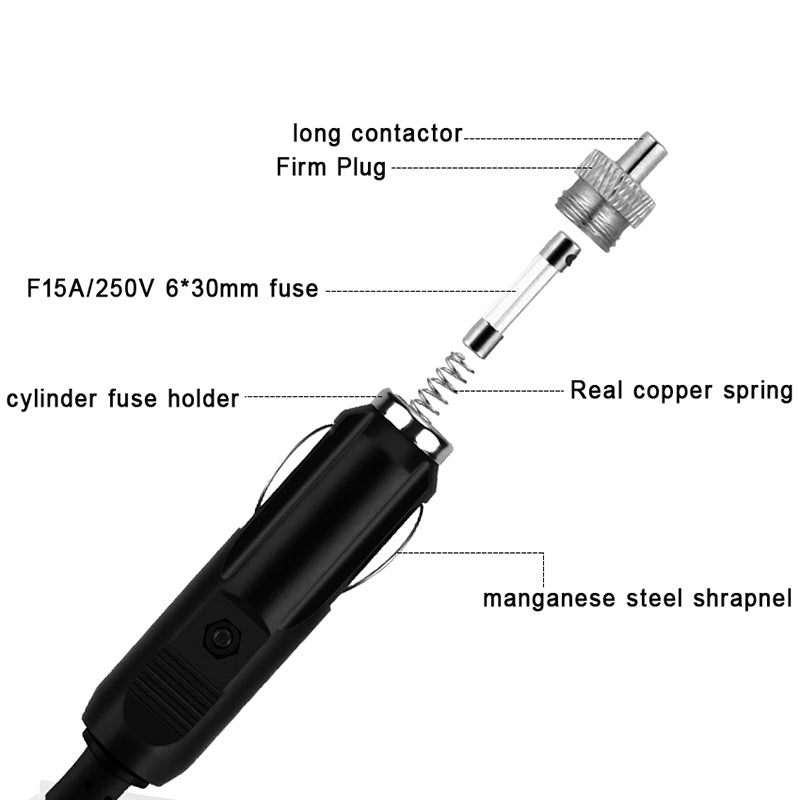 TR-35 PD Fast Charging Car Charger Type-C + Dual USB QC 3.0 Charger with Dual Cigarette Lighter Sockets