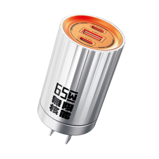 WEKOME WP-UO1 GaN 65W Fast Charger Energy Bar Design Dual USB-C+USB Wall Charger