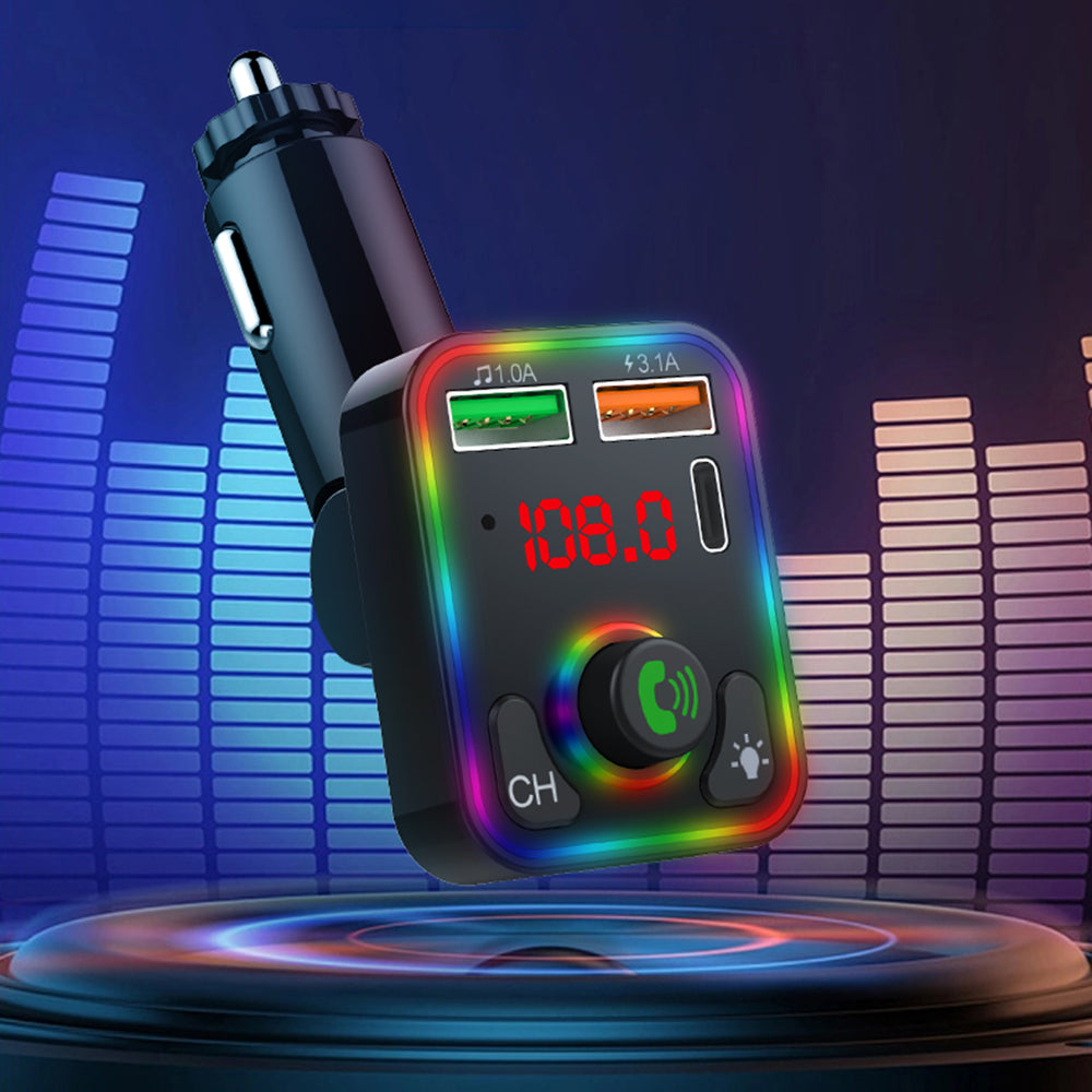 P3 Car MP3 player FM Transmitter PD Fast Charger+2.4A Car Bluetooth Hands-Free AUX Audio Car Charger