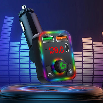 P3 Car MP3 player FM Transmitter PD Fast Charger+2.4A Car Bluetooth Hands-Free AUX Audio Car Charger