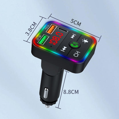 P2 Car Player Charger Dual USB Port Cigarette Lighter Car Charger Support Bluetooth Hands Free Calling