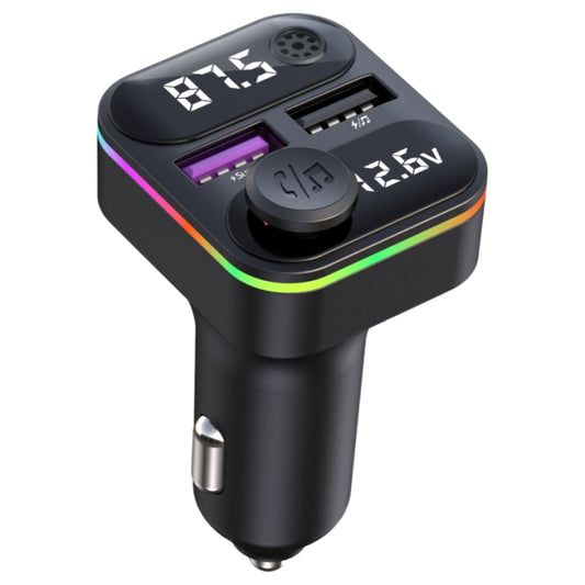 C37 Bluetooth FM Transmitter for Car QC3.0 20W Fast Charger LED Backlit Atmosphere Light MP3 Player
