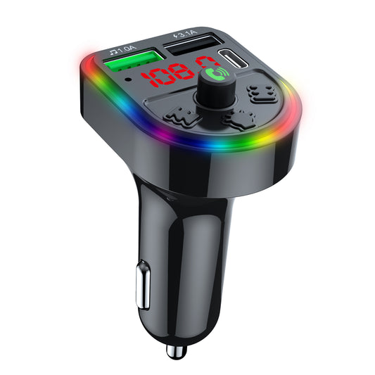 F21 Bluetooth Car Adapter Handsfree Call FM Transmitter HiFi Sound MP3 Music Player PD + USB Car Charger
