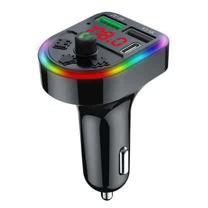 F21 Bluetooth Car Adapter Handsfree Call FM Transmitter HiFi Sound MP3 Music Player PD + USB Car Charger