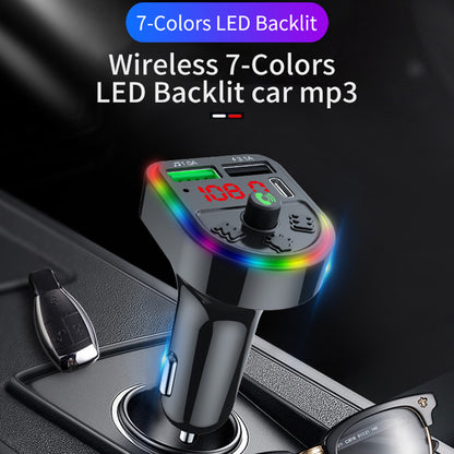 F21 Bluetooth Car Adapter Handsfree Call FM Transmitter HiFi Sound MP3 Music Player PD + USB Car Charger