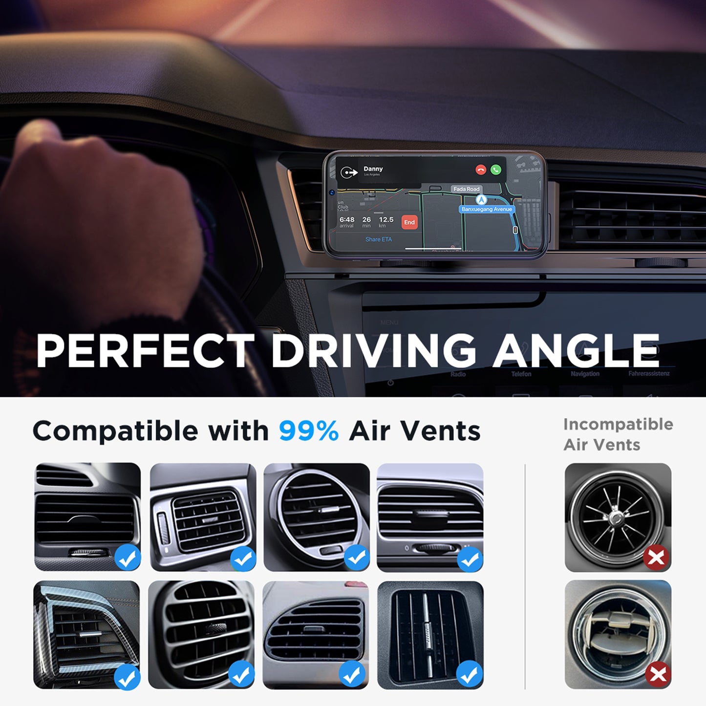 JOYROOM JR-ZS356 Magnetic Air Vent Car Mount Phone Holder for 4-7 inches Cell Phone Car Phone Bracket