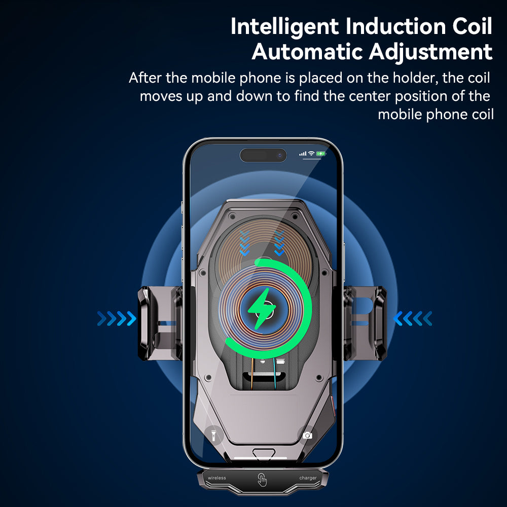 ESSAGER 15W Wireless Charger Phone Mount 360-Degree Rotating Dashboard Car Charger Holder