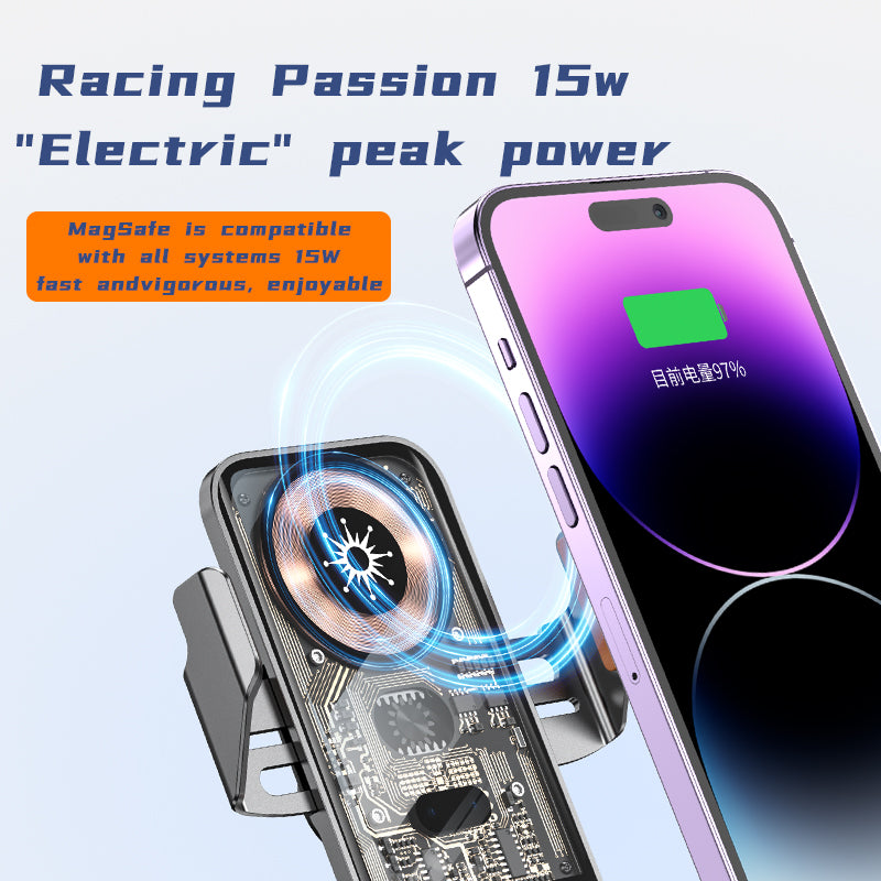 C11 15W Wireless Charger Phone Mount 360-Degree Rotating Air Vent Car Charger Phone Holder