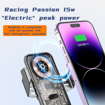 C11 15W Wireless Charger Phone Mount 360-Degree Rotating Air Vent Car Charger Phone Holder