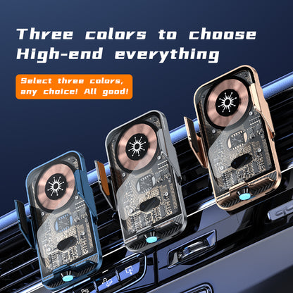 C11 15W Wireless Charger Phone Mount 360-Degree Rotating Air Vent Car Charger Phone Holder