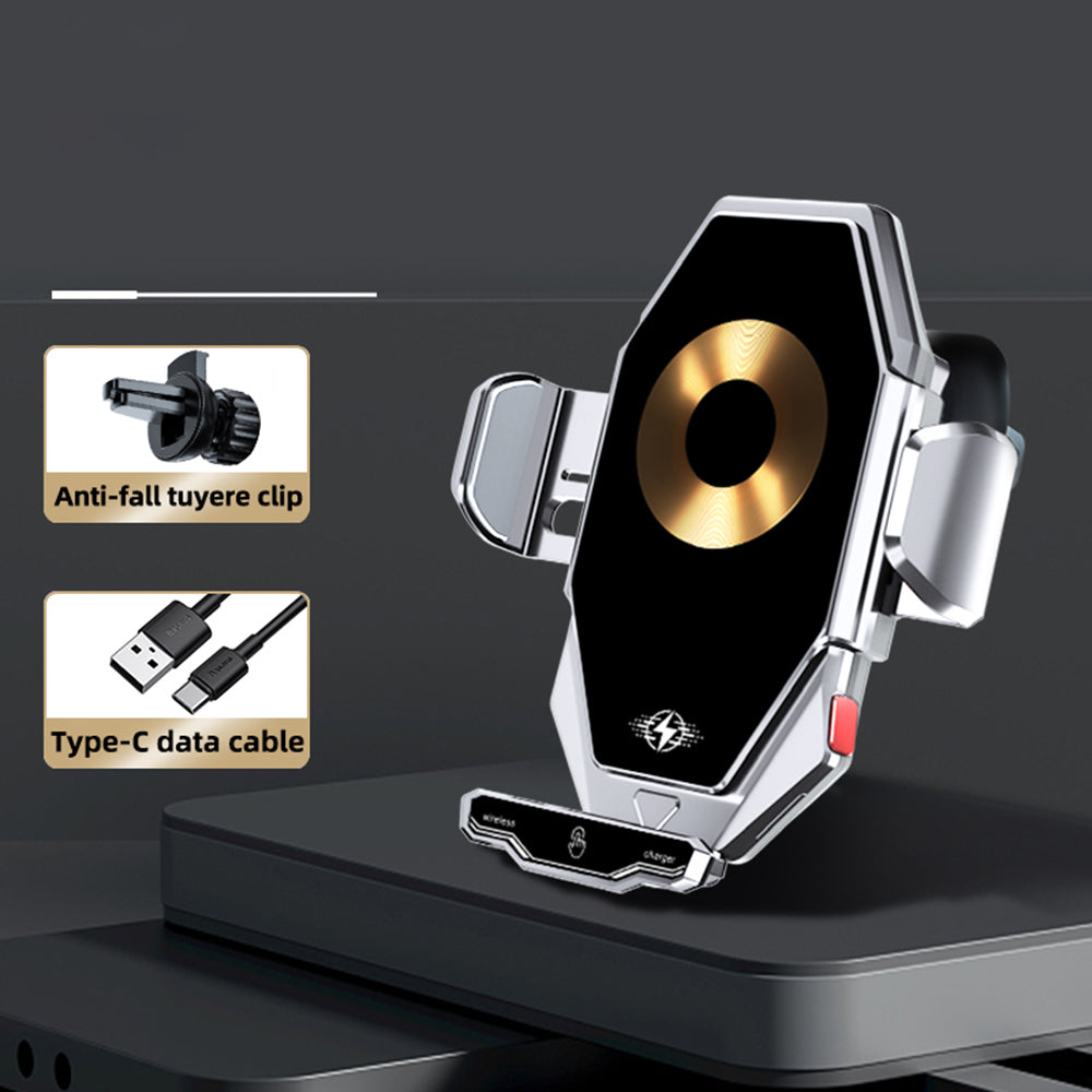 T7 15W Wireless Car Charger Phone Holder Auto-Induction Air Vent Car Charger Phone Mount