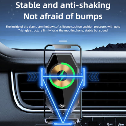 T7 15W Wireless Car Charger Phone Holder Auto-Induction Air Vent Car Charger Phone Mount