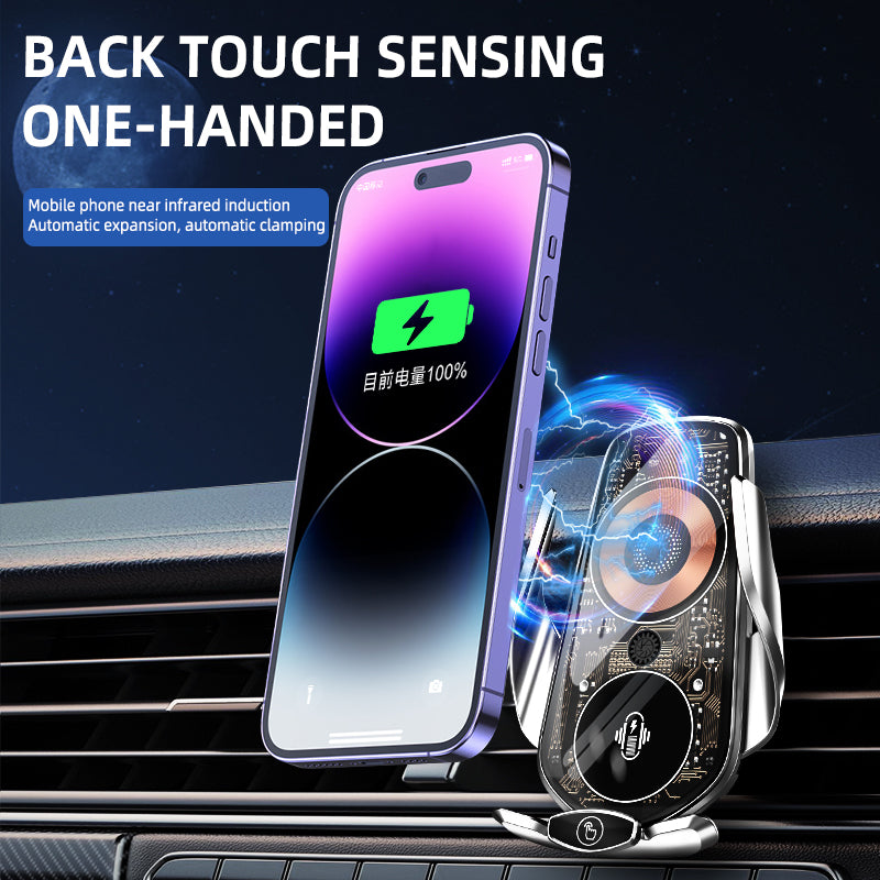 Q7 Car Wireless Charger Infrared Sensor Phone Mount Aluminum Alloy Universal Cell Phone Charger Holder