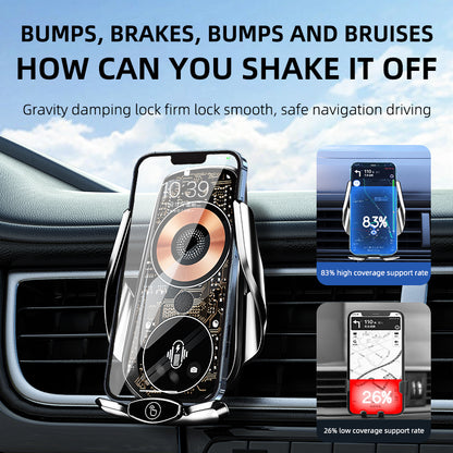 Q7 Car Wireless Charger Infrared Sensor Phone Mount Aluminum Alloy Universal Cell Phone Charger Holder
